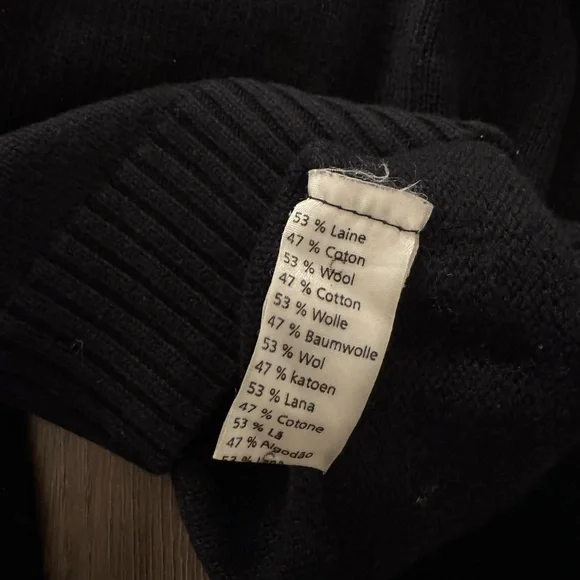 Lacoste Black Crewneck Sweater with White Logo - Picture 6 of 6